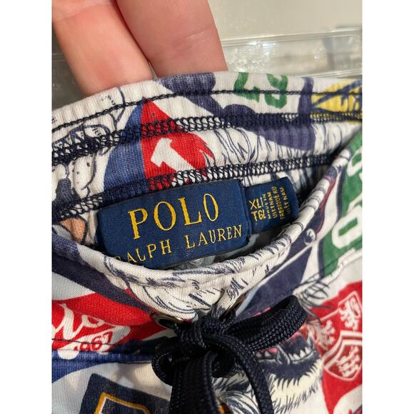 Polo Ralph Lauren Shorts Men's XLT Mascot Pennant Collegiate University Rare - Picture 6 of 13